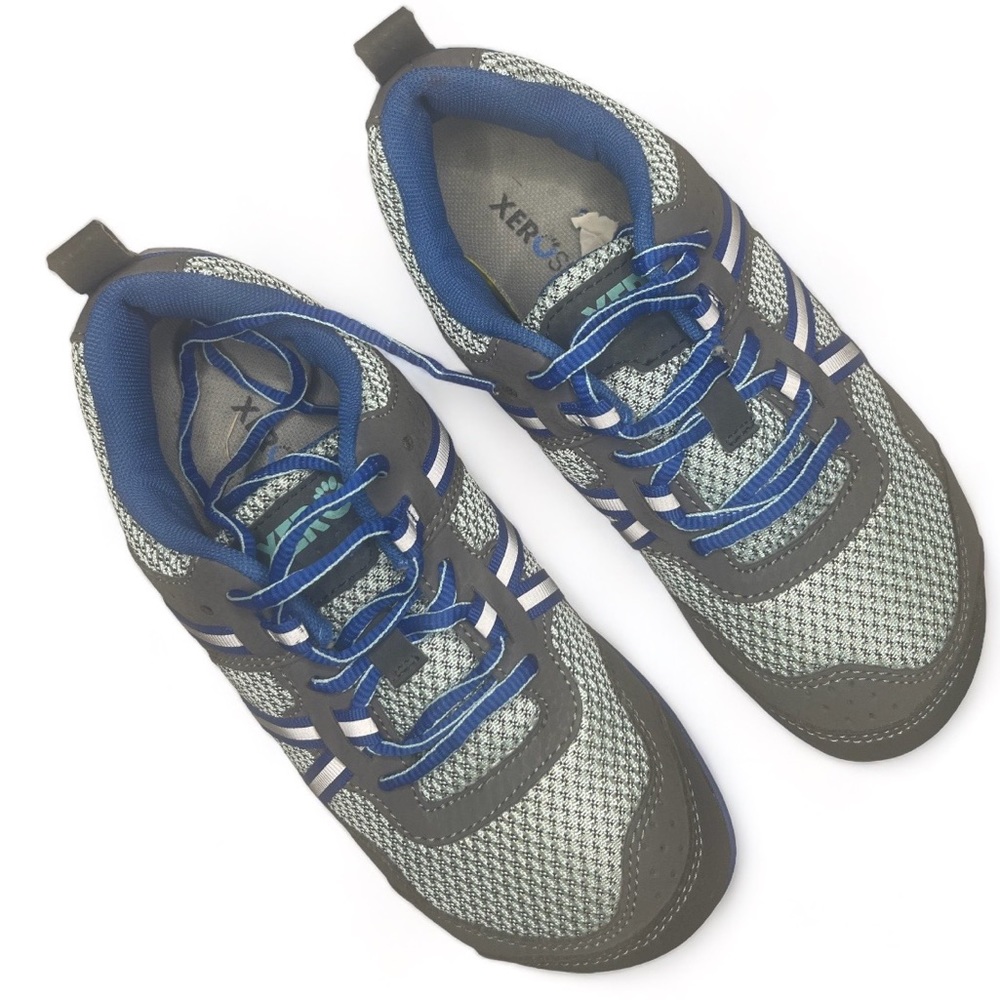 NWOB Xeroshoes Women's Prio Grey & Blue minimalist lightweight running shoes 6.5